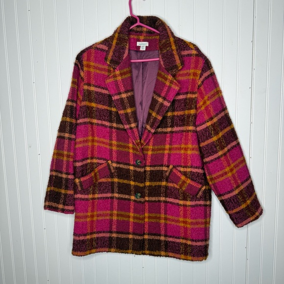 Sundance Ansley Plaid Oversize Coat Size Small - Picture 2 of 13